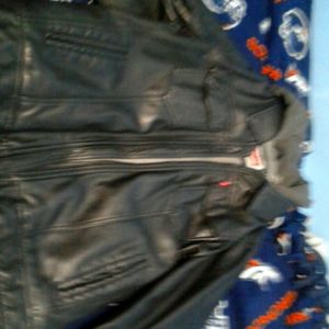 Black leather jacket